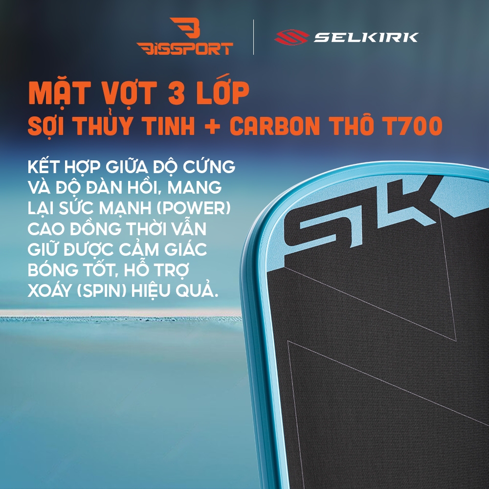 Vợt Pickleball SLK ERA Chính Hãng - 16mm - Xanh Neon - Bên Bỉ - Toàn Diện - Ổn Định - Độ Xoáy Bóng Cao - Mặt Siêu Nhám